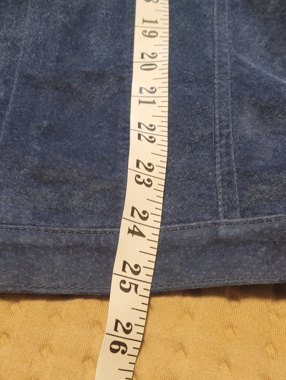 Blue Suede Button-Front Jacket - Picture 6 of 6